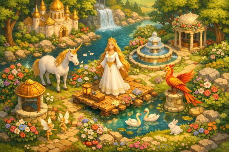 Ilustratie pentru povestea Ileana Sanziana