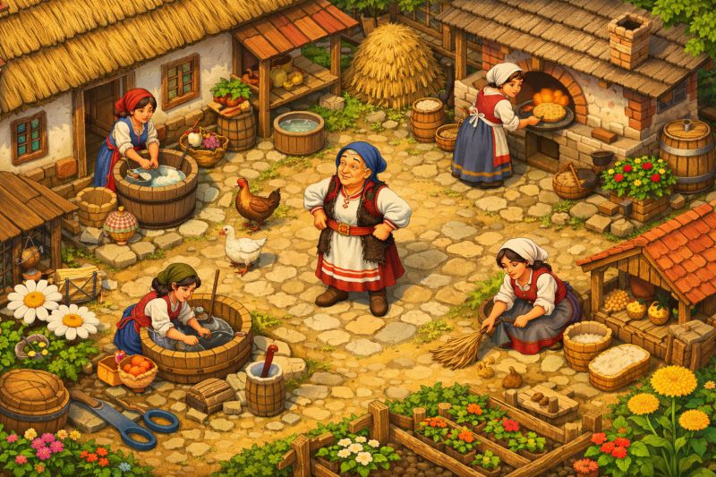 Ilustratie pentru povestea Soacra Cu Trei Nurori