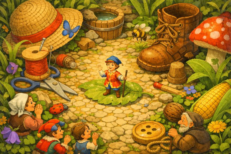 Ilustratie pentru povestea Tom Degetel